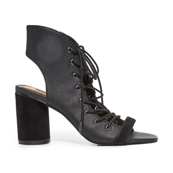 Jaggar Twist Lace-Up Block Heel Leather Sandal